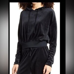 BP Women's Black Velour Hoodie Size Medium